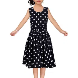Shahina Fashion A-Line Girl's Polka Dot Print Mini Frock Dress-image-83