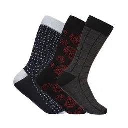 VINENZIA Men Pack Of 3 Assorted Calf Length Socks-19