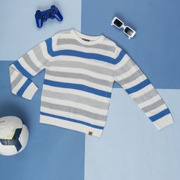 Purple United Kids Boys Striped Pullover-image-81