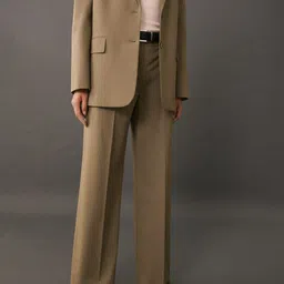 MANGO Women Pleated Wide-Leg Trousers-image-61