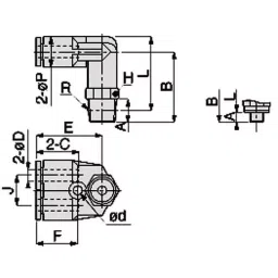 PISCO Branch Elbow Standard Type Φ8 mm, PAX8-03W (Bag of 10 Pcs)-image-67