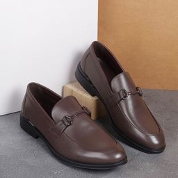 J.FONTINI Men Leather Formal Loafers-image-77