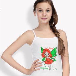 inner element Girls Pack of 5 Printed Cotton Non Padded Camisoles-image-23