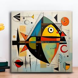 OLIVE TREE Black & Yellow Abstract Canvas Painting Wall Art-picture-26