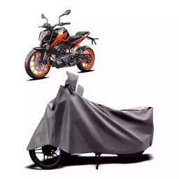 Auto Pearl Two Wheeler Cover with Bag for KTM Duke 200, Silver-image-76