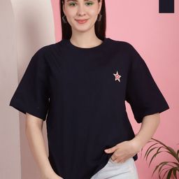 Tromko Women Pack of 2 Graphic Printed Round Neck Cotton Oversized T-shirts-picture-5
