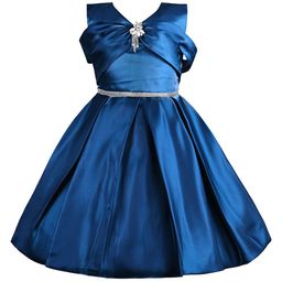 Wish Karo Girls Solid Fit & Flare Dress-55