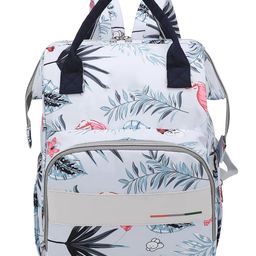 House of Quirk Baby Diaper Bag Maternity Backpack Leaf Powder - Blue-99
