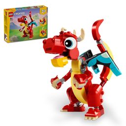 LEGO Creator Red Dragon 3 in 1 Animal Toy Set 149 Pieces  - 31145-10