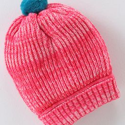Babyhug Knitted Woollen Cap - Pink-11