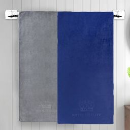 FABINALIV Set of 2 Unisex Multicolor Solid 420 GSM Cotton Bath Towels (140x70 cm)-17