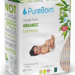 PureBorn Organic Disposable Baby Diapers I Super Soft I Maximum Leakage Protection I Made with Organic Bamboo I Double (Pack Of 64 Pcs), Size 2 (3-6 Kg)-23