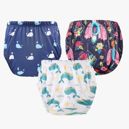 Chinmay Kids Baby Panty Boys and Girls Reusable Washable Printed Panty Pack of 3-11