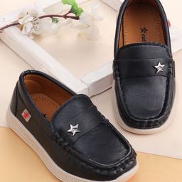 Cute Walk by Babyhug Slip On Solid Coloured Loafers - Black-image-64