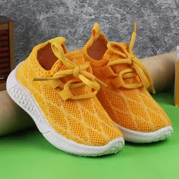 Jazzy Juniors Geometric Designed Slip On Sneakers - Yellow-picture-9