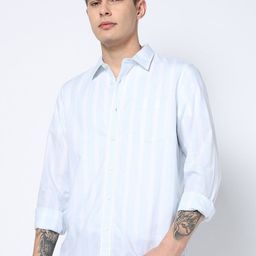 GAP Spread Collar Slim Fit Poplin Cotton Check Shirt-image-36
