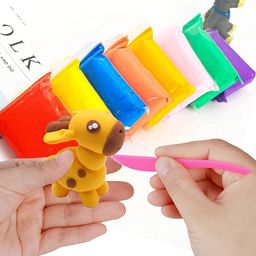Fantasy India Clay 12 Different Color Fluffy Foam Clay With Tools Pack of 12 - Multicolour image 2