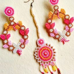 Tipsy closet Women Pink Jewellery Set-image-64