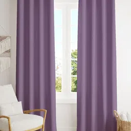 Parda Online Purple Set of 2 Black Out Window Curtain-image-74