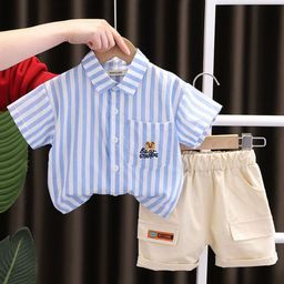 INCLUD Boys Striped Shirt With Shorts-13