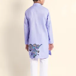 DEVOILER Boys Ethnic Motifs Printed Thread Work Kurta image 2