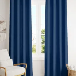 Parda Online Blue Set of 2 Black Out Window Curtain-image-50