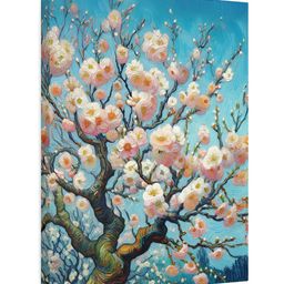 Sassyco Blue & Pink Canvas Floral and Botanical Wall Paintings-image-24
