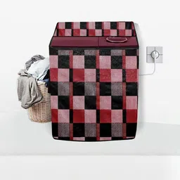 Stylista Red PVC Washing Machine Cover-image-87