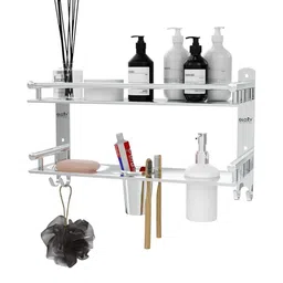 GLOXY Silver-Toned Solid Stainless Steel Bath Accessories Set-picture-9