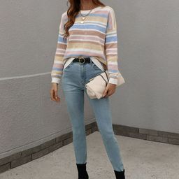 Oh Rare Women Striped Pullover-image-17