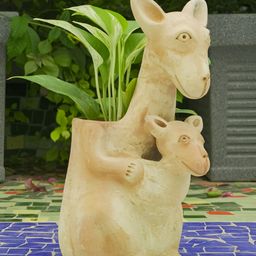 Swadeh Brown Textured Clay Planter Pot-image-30