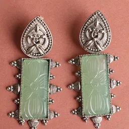 The Advitya Artificial Stones Studded Contemporary Drop Earrings-46