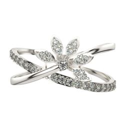 VALANOVA 14K White Gold Diamond Studded Ring 2.43 g-image-68