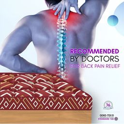 SLEEP SPA Maroon Quilted Back Support Orthosense Cocopedic Tech Single Mattress image 3