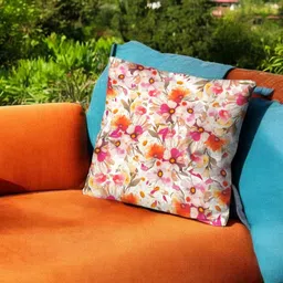 LUSHLYF White & Pink Floral Velvet Square Cushion Covers-image-29