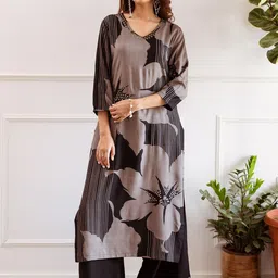 KALINI Women Floral Printed Kurta with Palazzo-image-13