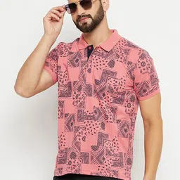 XFOX Men Printed Polo Collar T-shirt-picture-14