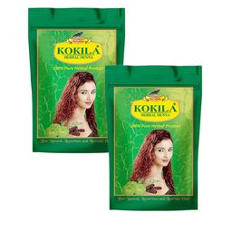 KOKILA Set Of 2 Natural & Herbal Henna Mehandi Powder  - 200 g Each -Brown-13