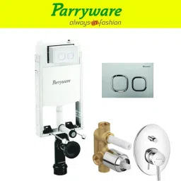 Half Frame Concealed Cistern, with divater body upper part set of 1 pic 107 Dual Flush Tank-image-24