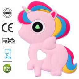 Babyhug Unicorn Shaped 100% Silicone Teether - Pink-8