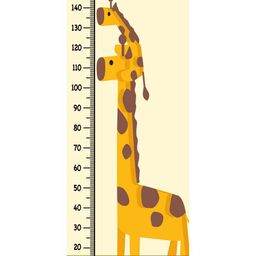WENS Giraffe With Baby Height Measurement Removable Wall Sticker - Yellow-image-52
