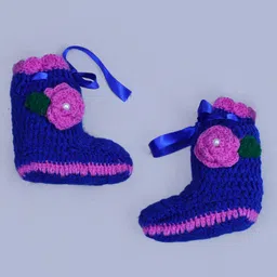MayRa Knits Hand Knitted Booties - Blue-picture-26