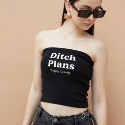Ginger by Lifestyle Women Typography Printed Raw Edge T-shirt-image-10