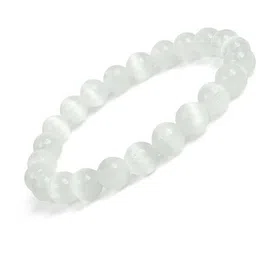VIBESLE Unisex White Beads Crystals Bracelet-56
