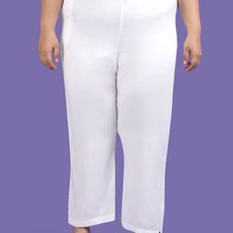 TWIN BIRDS Plus Size Women Solid Woven Relaxed Fit Palazzos-image-85