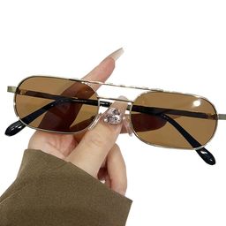 Secret Lives Unisex Brown Lens & Gold-Toned Other Sunglasses with-image-65