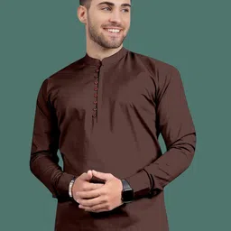 VORTEX Men Mandarin Collar Kurta-image-52