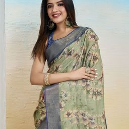 DIVASTRI Floral Zari Banarasi Saree-image-54