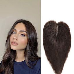 CRIBE Clip-In Closure Hair Topper Hair Extension-Natural Brown-21