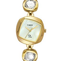 Timex Women Brass Mother of Pearl Dial & Straps Analogue Watch TWEL15007-image-42